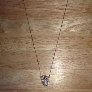 Sam & Co Diamond Owl SS 925 Pendant Necklace